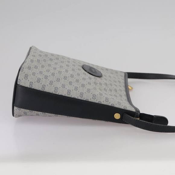 GUCCI Micro GG Supreme Shoulder Bag PVC Navy Gold 007 89 1095 Auth th5584 - Picture 4 of 16